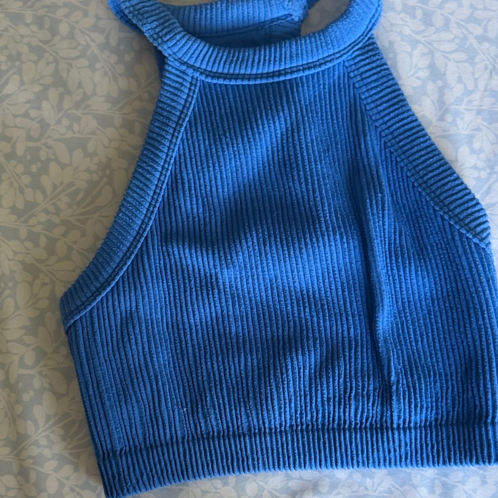 Aerie Vibrant Blue Ribbed Top